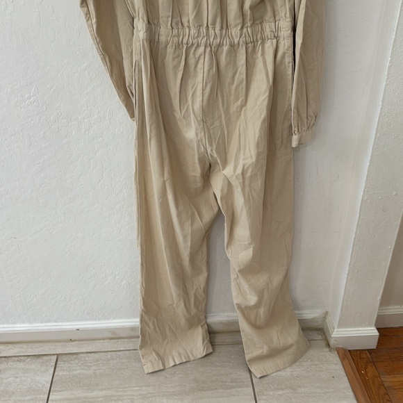 Xirena Cream Tan Harlee Button Down Corduroy Ruffle Jumpsuit Playsuit - Picture 7 of 12